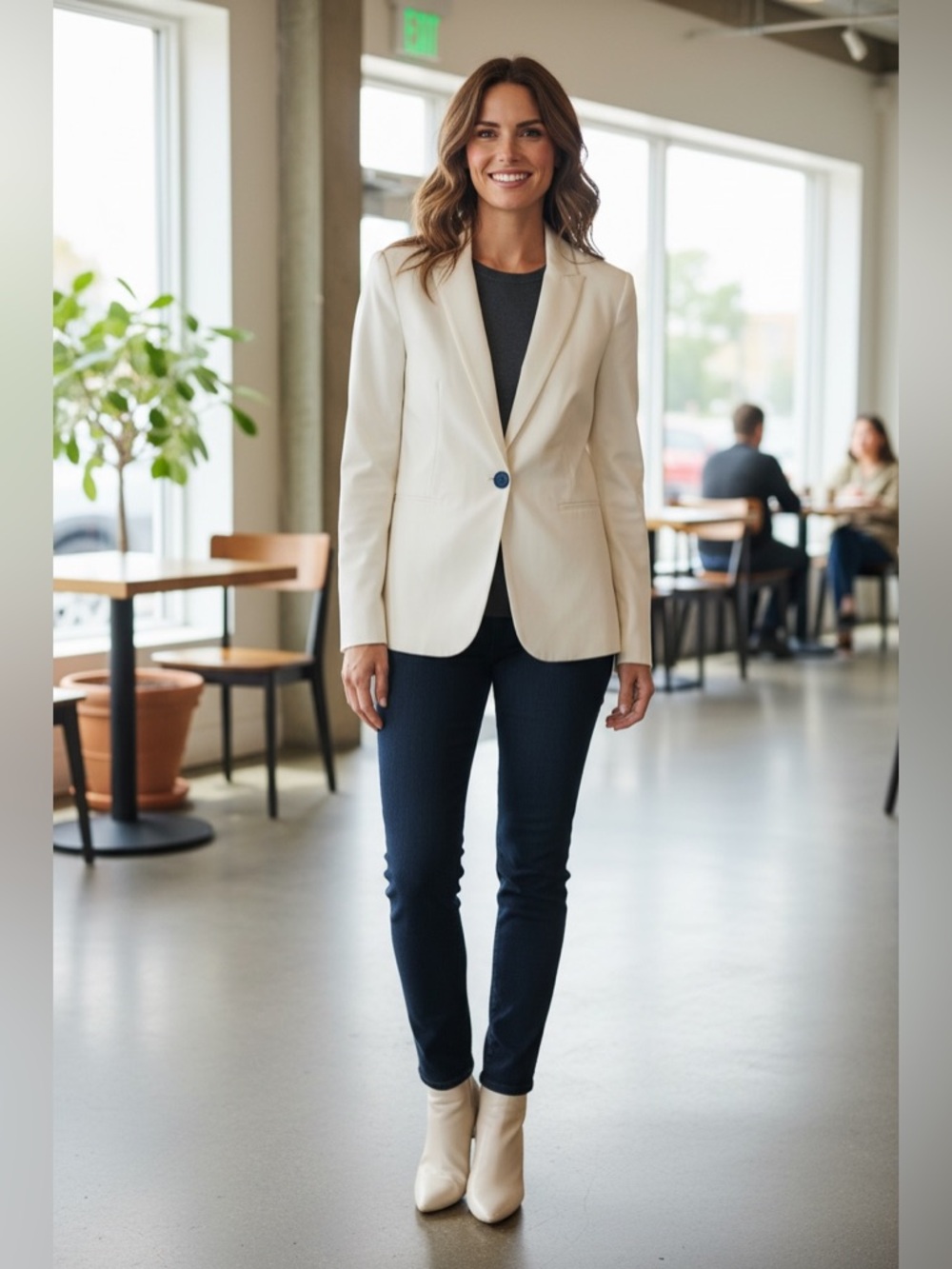 Tahari Cream Women's Suit Jacket